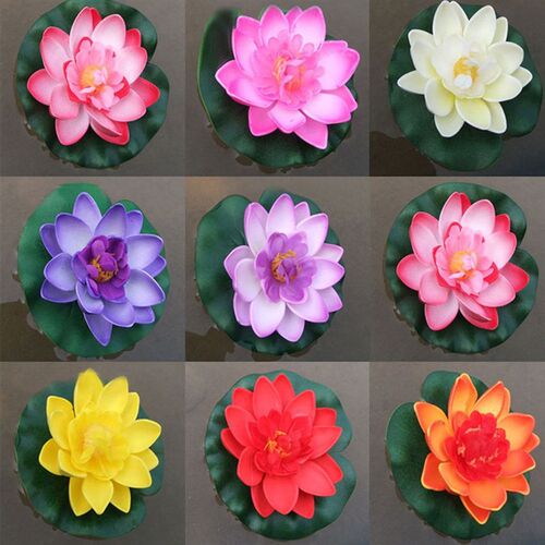 3Pcs Floating Artificial Flower Lifelike Water  Micro Landsc