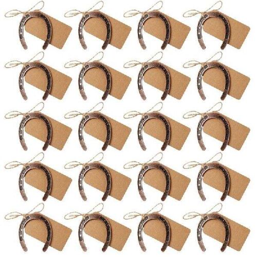 Horseshoe Kraft Tag Rustic Wedding Party Anniversary