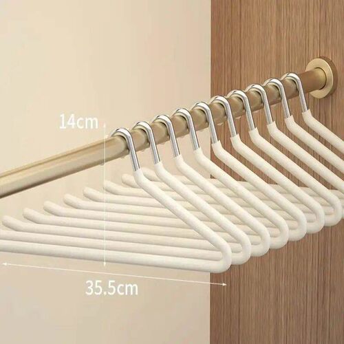 I KNOW Non-slip Colorful Metal PVC Coated Hanger White Black