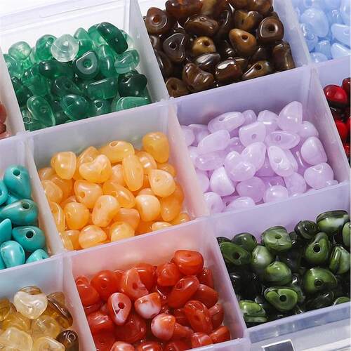 750pcs/Box Imitation Natural Stone Beads Irregular Acrylic S