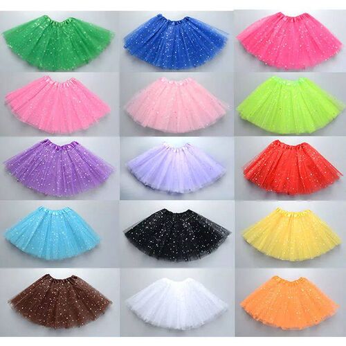 Kids Baby Star Glitter Dance Tutu Skirt For Girl Sequin 3 La