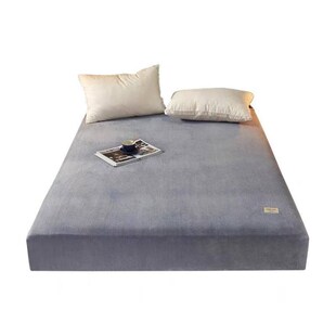 plush coral mattress cover bed sheet fitted single bedsheet