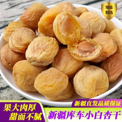 新疆库车小白杏干500g新货自然晾晒风干果脯一杏两吃