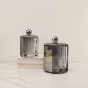 现代简约创意水晶收纳装饰摆件办公室电视柜样板房客厅家居饰品