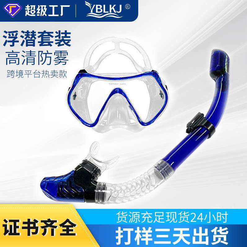 浮潜套装大框潜水镜呼吸管面罩潜水面镜用品防雾浮潜装备三件套