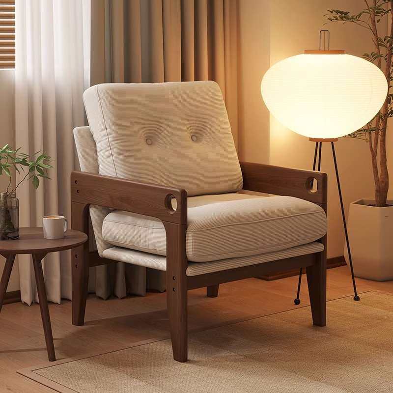 实木单人沙发椅设计师中古客厅单椅沙发阳台休闲懒人靠背椅子家用,3C数码配件,其它配件,淘宝优惠券,粉丝福利购,淘宝优惠卷