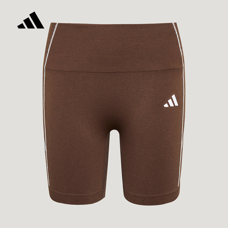 adidas阿迪达斯女速干瑜伽普拉提训练健身中腰短裤紧身裤 LF5003