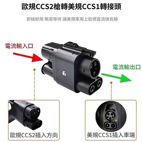 CCS2转CCS1ACDC快充转接头欧标转美标充电转换适配器台湾汽车韩国