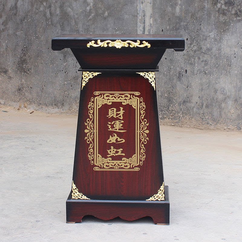工艺品摆件落地底座佛像供台台案武财神专用木座铜像供奉神像供桌