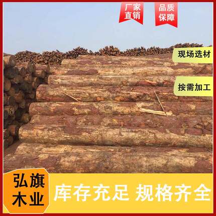 松木桩 河道打桩木落叶松樟子松原木松木桩 绿化支撑防汛松木桩