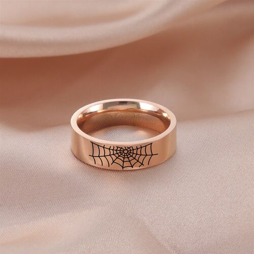 Skyrim Punk Spider Web Ring for Men Women Stainless Steel Si