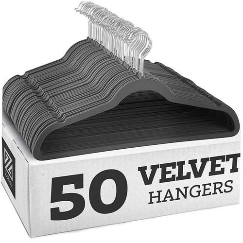 10pcs Non slip velvet clothes hang Coat Hanger hold rack