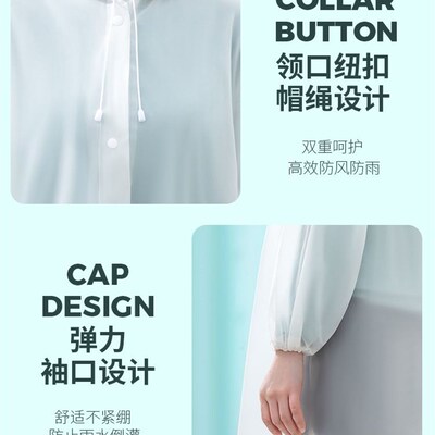 Adult raincoat EVA environmental protection material