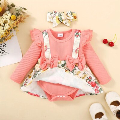 0-18 Months Newborn Baby Girl Clothes Baby Flower Romper Dre