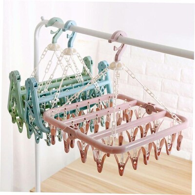 Drying sock rack Clothes hanger clip hooks晾衣挂钩晒袜子夹子