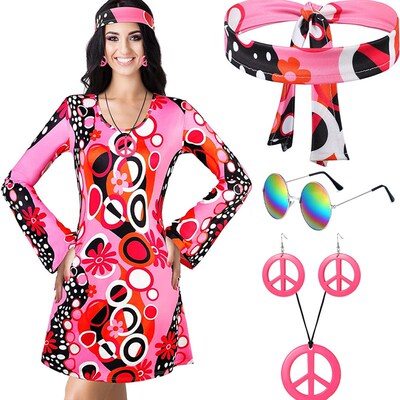 pcs Set s s Women Hippie Costume Accessories Hippie Disco