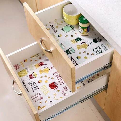1 Roll Kitchen Table Mat Drawers Cabinet Shelf Liners Abstra