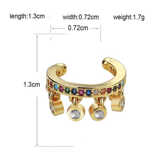 1Pcs Micro Pave Color 3A++ Zircon Ear Bone Ear Clip  New Arr