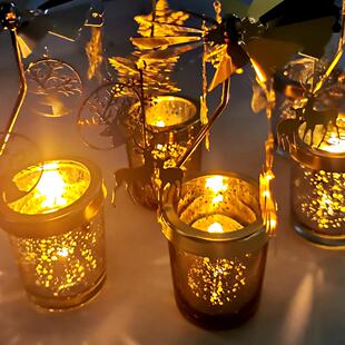 merry Metal elk snowflake Christmas Candlestick