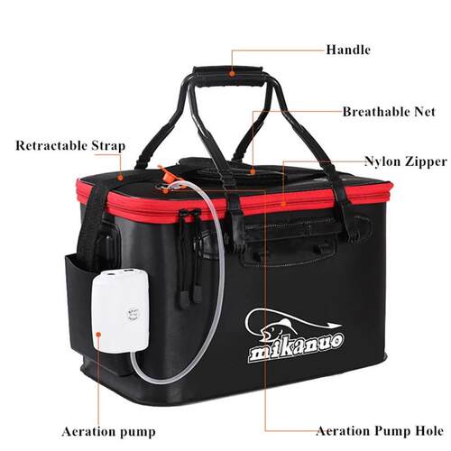 Portable EVA Fishing Bag Collapsible Fishing Bucket Live Fis