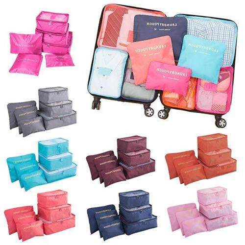 6PCS Travel Storage Bag Set for Clothes Tidy Organizer Wardr