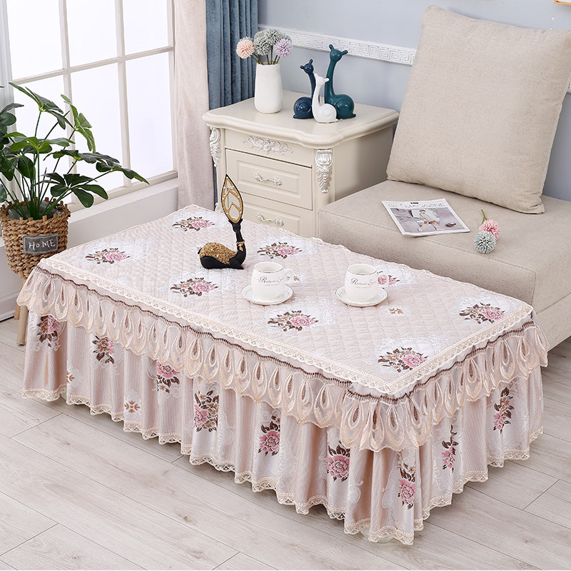 茶几桌布长方形客厅餐桌防尘垫蕾丝全包茶几罩电视柜帘盖布布艺,居家布艺,桌布,淘宝优惠券,粉丝福利购,淘宝优惠卷