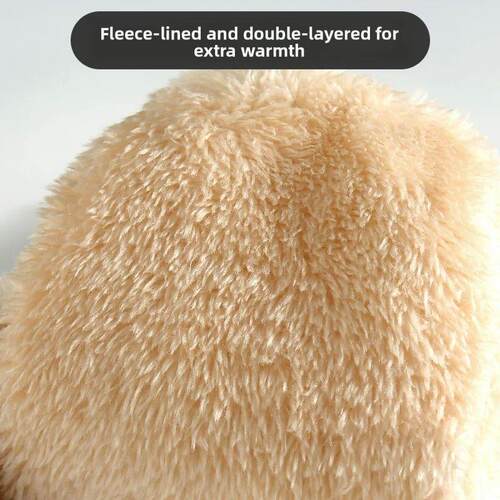 New Knitted Gloves Winter Double layer Velvet Thickened Warm