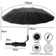 12K Automatic Umbrella Strong Women Resistant Rain Wind