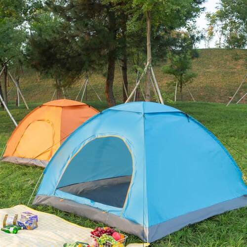 Outdoor 3-4 Person Automatic Camping Tent, 2 Single Perso