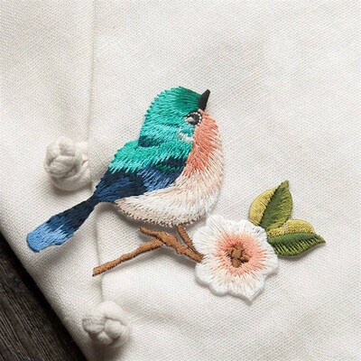 Bird Iron on Patches for Clothing Animal of The Breach Embro