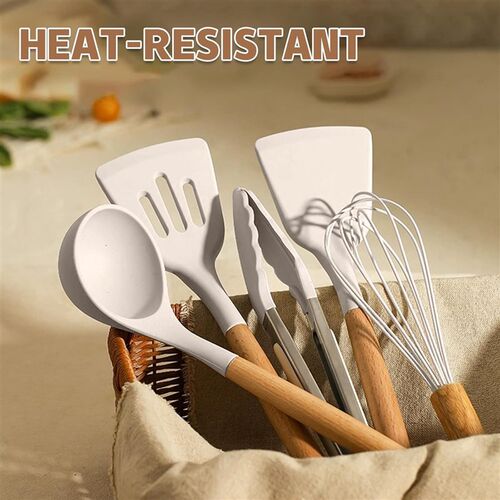 Silicone Cooking Kitchen Utensils Spatula Set Utensils