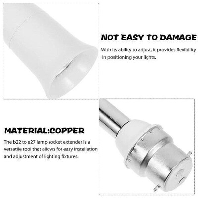 Lamp Socket Extender Light Bulb Extension Replacement Base