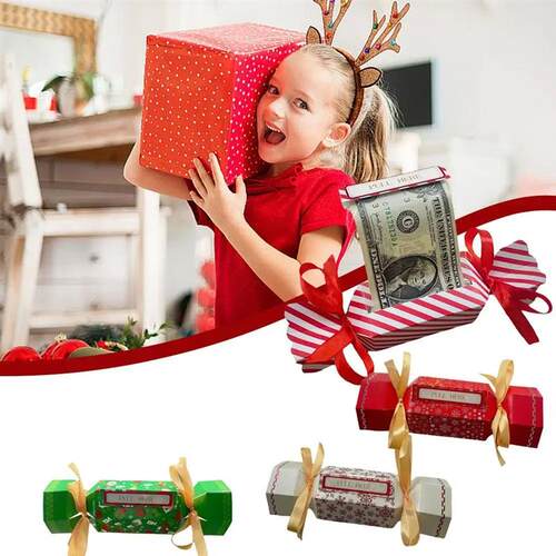 Christmas Money Box For Cash Gift Money Roll Pull Out Surpri