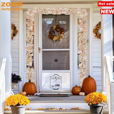 Fall Garland Lights Fall Decorations Halloween Maples Leaves