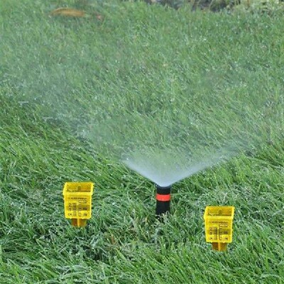 Rain Measure Gauge Portable Yellow Garden Rain Gauge 5 PCS