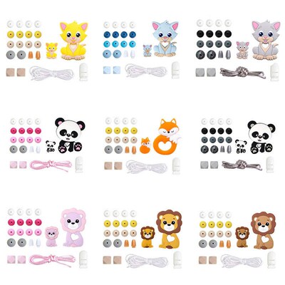 1 Set Silicone Beads Teething Rodent Food Grade BPA Free Fox