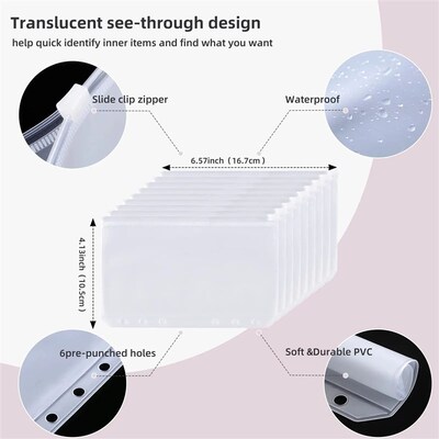 2024 New Budget Planner Cash Envelope Savings Money 6 Hole B