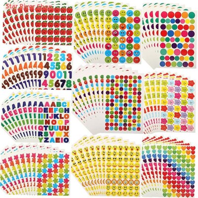 10 Sheet Smiling Face Stickers Cute Notebook Laptop Portrait