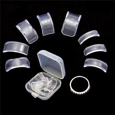 8Sizes Silicone Invisible Clear Ring Size Adjuster Resizer L