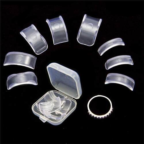 8Sizes Silicone Invisible Clear Ring Size Adjuster Resizer L