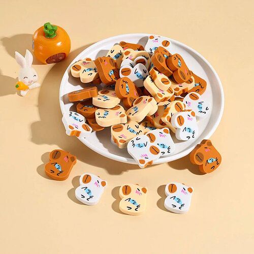 10/50Pcs Kawaii Cute Capybara Rubber Eraser Funny Cartoon Ch