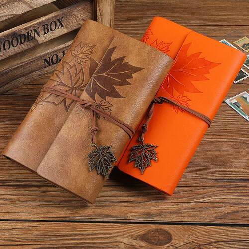 A5 A6 A7 Travelers Vintage Notebook PU Leather Blank Kraft D