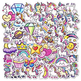 10/50pcs Cute Unicorns Animal Cartoon Graffiti Stickers Phon