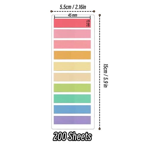 2400S Transparent Colorful Index Creative Memo Pads Office S