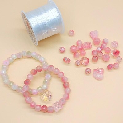 Glass scattered beads diy bracelet necklace  accessories