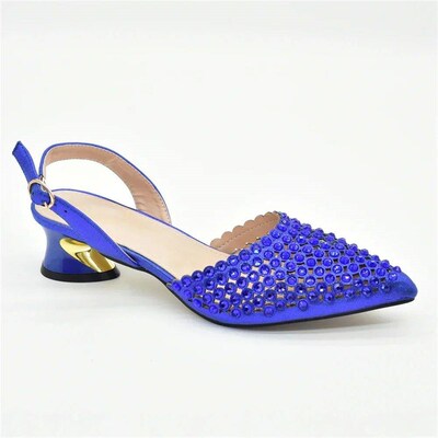 Italian Shoes with Matching Bags Set Decorated with