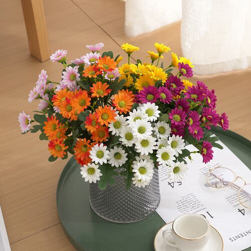 Artificial Flowers Plants 31cm Sun Flower Colorful Small Dai