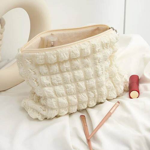 Travel Organizer Portable Zipper Soft Makeup Pouch for Lady