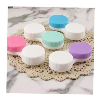 5/10 pcs lot Colored Contact Lenses Case L+R Contact Lens Ca