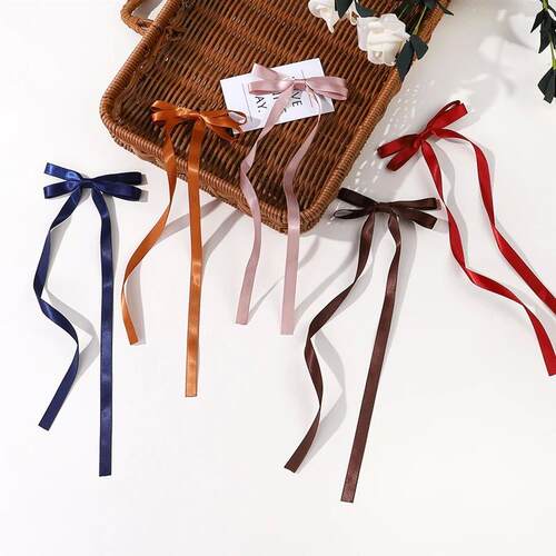 2 Pcs Fabric Hair Bow Hairpin for Women Girls Ribbon Hair Cl